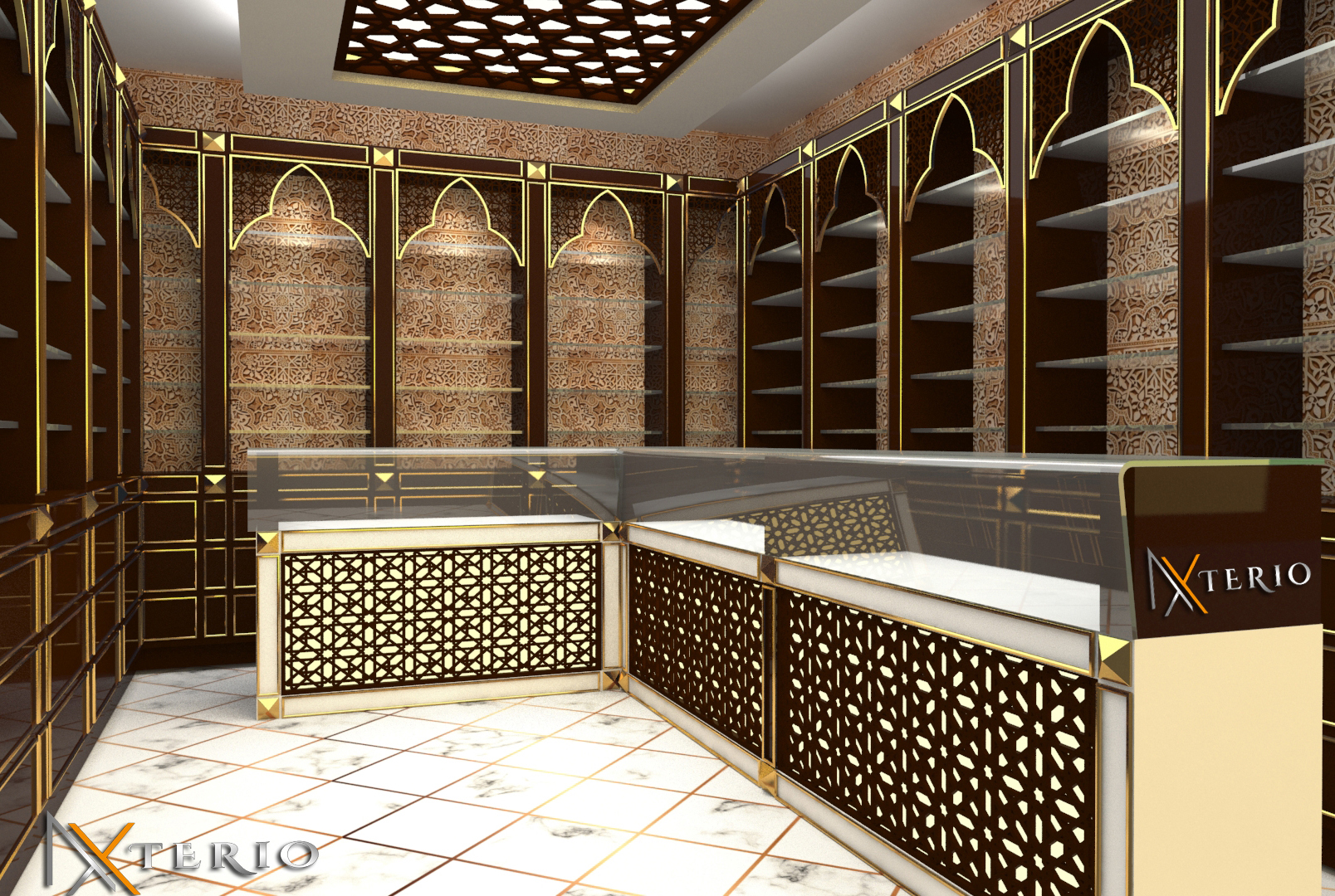 NXterio perfume shop interior design